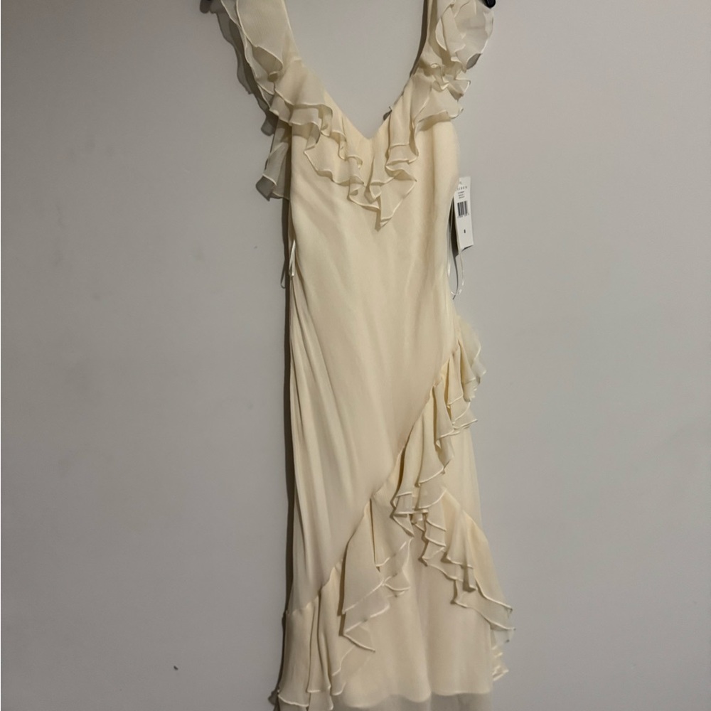 NEW💕Ralph Lauren Cream women’s Dress with Ruffles - Picture 2 of 8